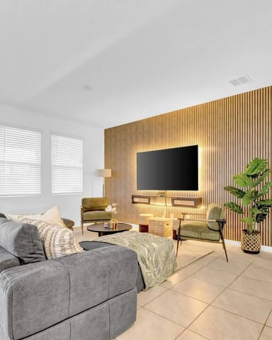Smart TV pronta para streaming na casa de férias